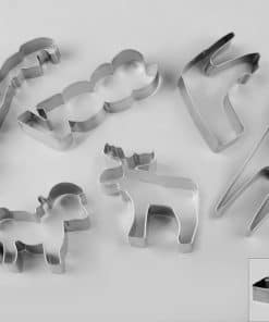 Egendesignede kakeutstikkere i rustfritt stål