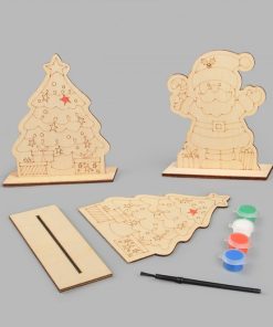 DIY juledekorasjonssett av tre