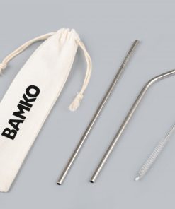 Gjenbrukbare Sugerør i Rustfritt Stål - Sett